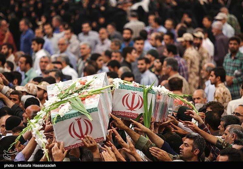 تشییع پیکر شش شهید گمنام دفاع مقدس در گرگان 1