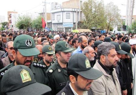 مراسم تشییع شهدای گمنام در گالیکش