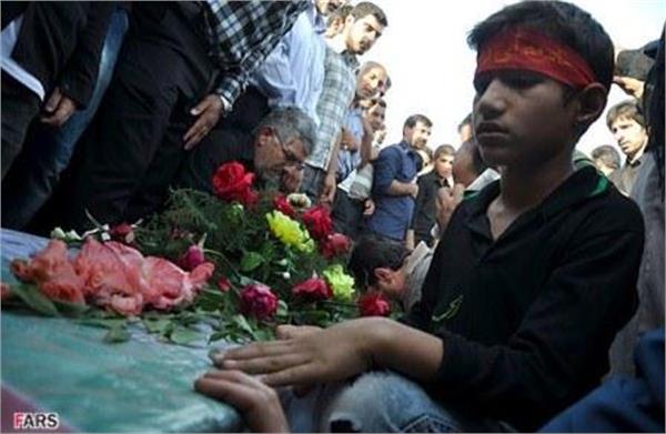 تشییع و خاکسپاری سه شهید دفاع مقدس در گتوند