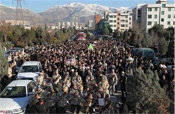 تشییع شهدای گمنام در ستاد نیروی هوایی سپاه