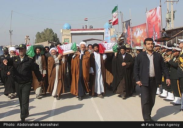 استقبال از 58 شهید دفاع مقدس در مرز شلمچه