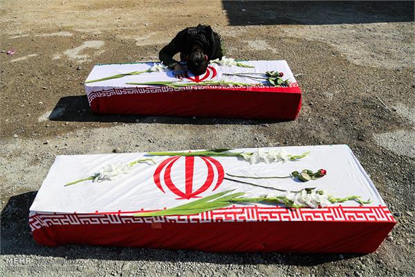 ورود پیکر ۴۸ شهید تازه تفحص شده دفاع مقدس از مرز شلمچه 6