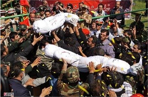 تشییع و خاکسپاری دوشهید گمنام در سازمان جغرافیایی