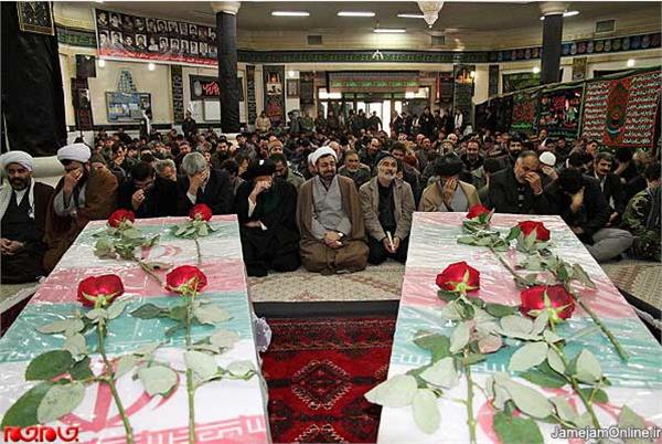 تشییع پیکر پاک شهدای گمنام دفاع مقدس در گلبهار مشهد