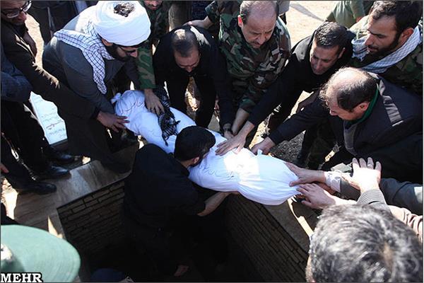 تشییع پیکر پاک شهدای گمنام دفاع مقدس در گلبهار مشهد