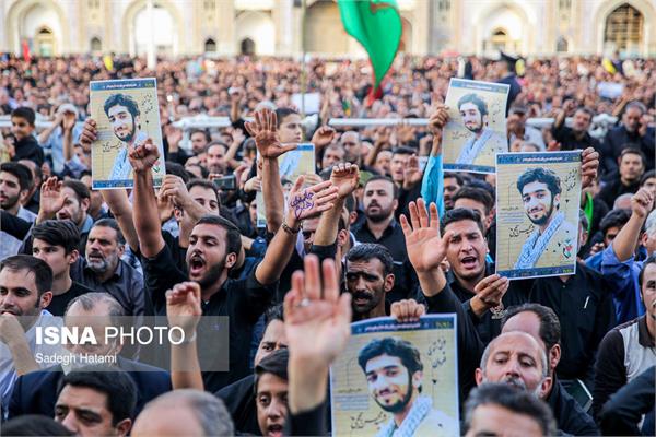 مراسم وداع با پیکر مطهر شهید محسن حججی - حرم مطهر رضوی 10