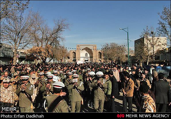 تشییع شهید گمنام در قزوین