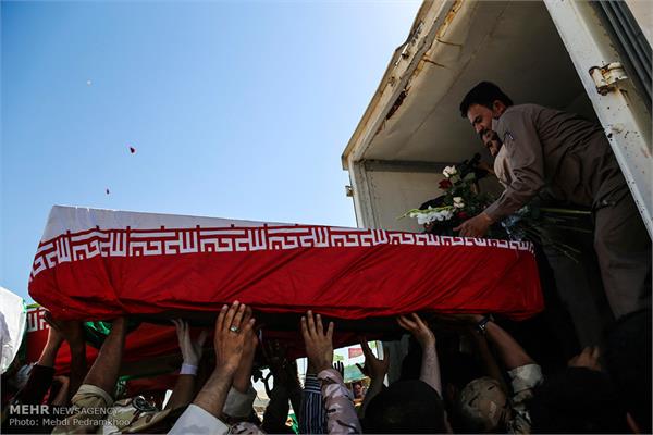 ورود پیکر ۴۸ شهید تازه تفحص شده دفاع مقدس از مرز شلمچه 23