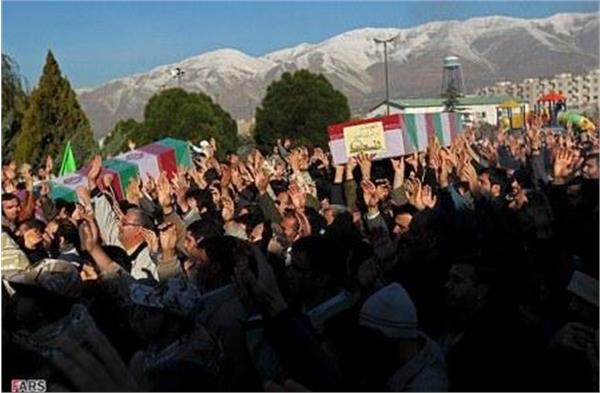 تشییع شهدای گمنام در ستاد نیروی هوایی سپاه