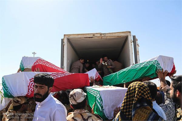 ورود پیکر ۴۸ شهید تازه تفحص شده دفاع مقدس از مرز شلمچه 22