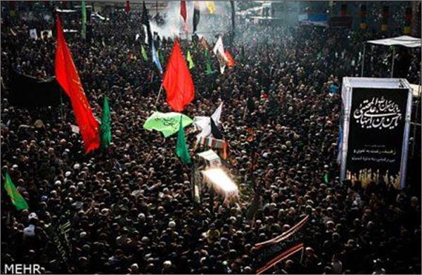 تشییع و خاکسپاری5شهید گمنام در میدان امام حسین (ع)(2)