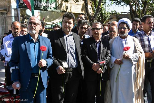 تشییع پیکر نه شهید دوران دفاع مقدس در شهرضا 2