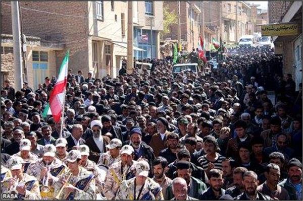 تشییع و خاکسپاری شهدای گمنام در سود جان چهار محال بختیاری