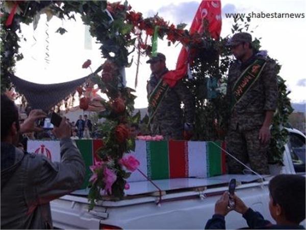 تشییع و خاکسپاری3شهید گمنام در شبستر