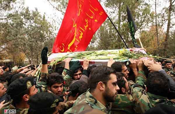 تشییع پیکر شهید گمنام در یگان‌ ویژه پاسداران ناجا