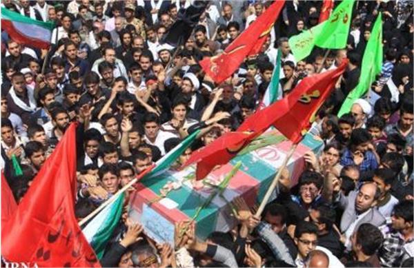 تشییع و خاکسپاری شهیدگمنام در دانشگاه علوم پزشکی کرمان