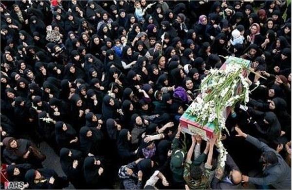 تشییع و خاکسپاری دو شهید گمنام در چابکسر