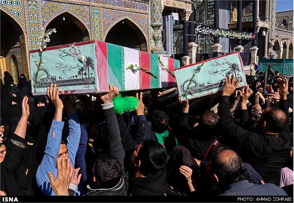 تشییع پیکر پنج شهید گمنام دفاع مقدس - قم