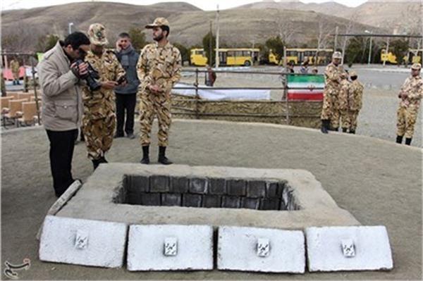 تشییع شهید گمنام در پادگان قهرمان همدان