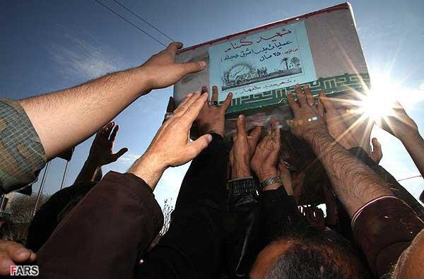 تشییع پیکر پاک شهدای گمنام دفاع مقدس در گلبهار مشهد