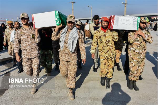 استقبال از پیکر ۵۵ شهید تازه تفحص شده دوران دفاع مقدس در مرز شلمچه 9
