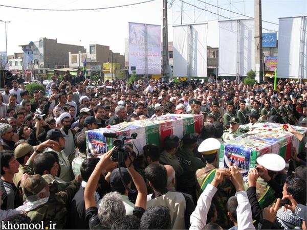 تشییع و خاکسپاری شهدای گمنام پارک شهدای گمنام قرچک تهران-12/7/89