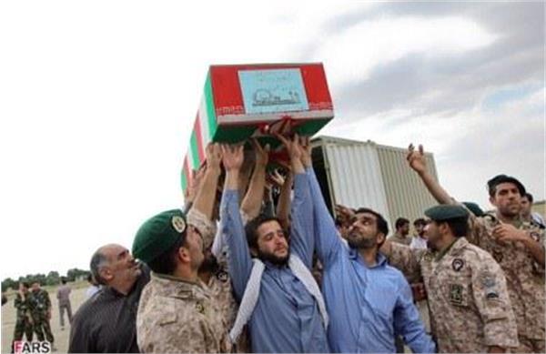 تشییع وخاکسپاری شهدای دفاع مقدس در شهر همدان