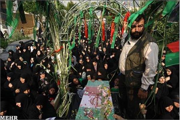 تشییع وخاکسپاری دوشهید گمنام در دانشگاه شهید عباسپور