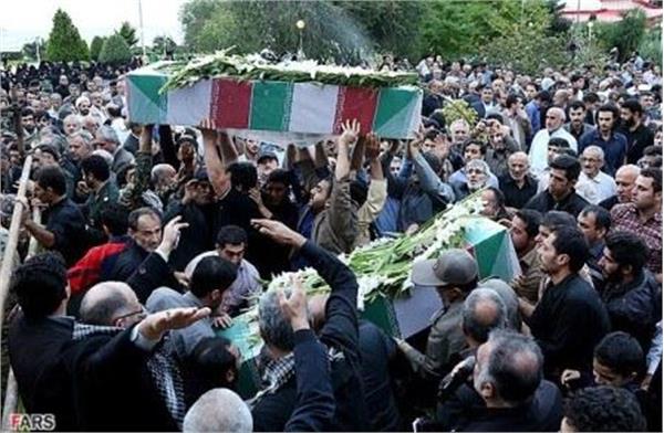 تشییع و خاکسپاری دو شهید گمنام در چابکسر