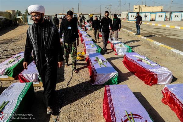 استقبال از پیکرهای 119 شهید تازه تفحص شده در شلمچه 3