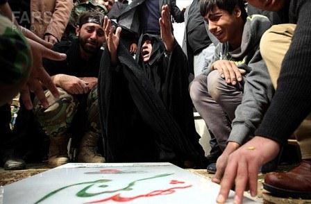 مراسم تشیییع پیکر دو شهید گمنام در شهر قدس