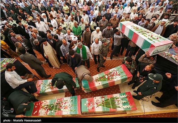 تشییع پیکر شش شهید گمنام دفاع مقدس در گرگان 7