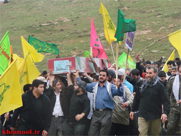 تشییع و خاکسپاری شهدای گمنام در ارتفاعات بازی دراز