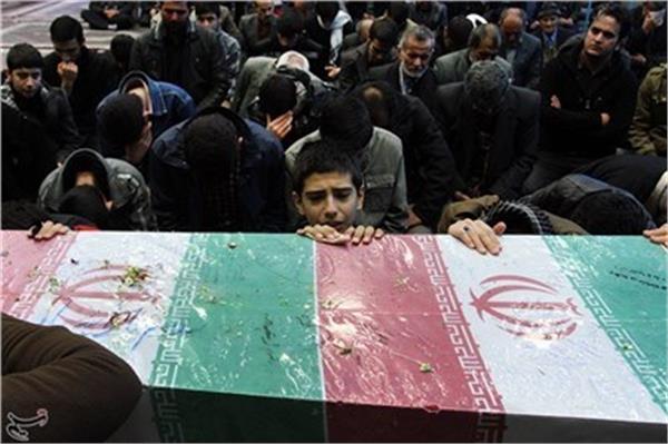 تشییع شهید گمنام در پادگان قهرمان همدان