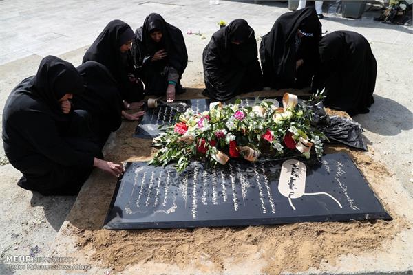 مراسم تشییع پیکر ۲ شهید گمنام در پایگاه هوایی شهید لشگری 28