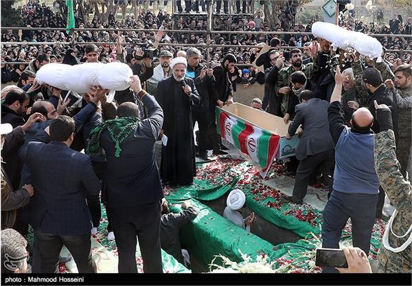 تشییع و تدفین پیکر دو شهید گمنام در شهرک مشیریه 6