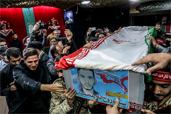 وداع با پیکر مطهر شهید مدافع امنیت سید روح اله عجمیان