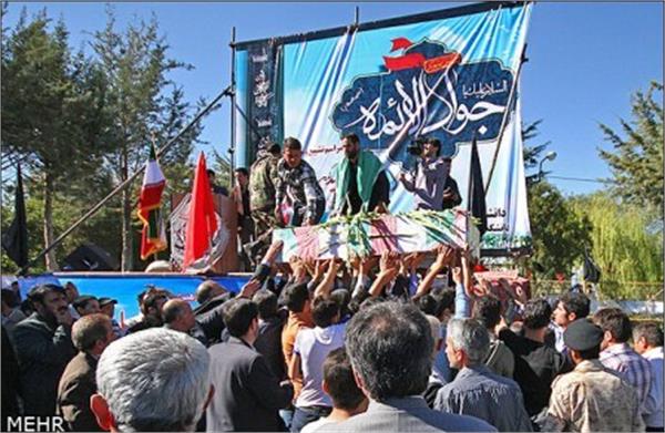 تشییع شهید گمنام در همدان