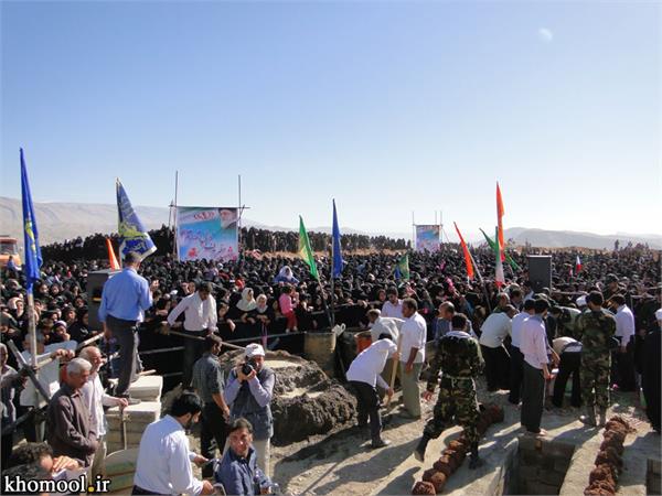 تشییع و خاکسپاری شهدای گمنام شهرستان دره شهر ایلام-19/7/89