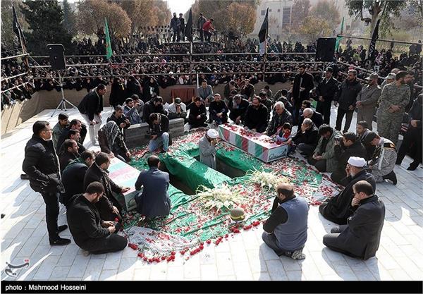 تشییع و تدفین پیکر دو شهید گمنام در شهرک مشیریه 11