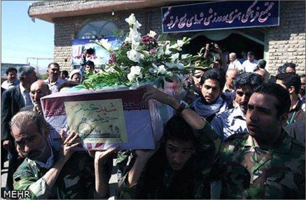 تشییع و خاکسپاری شهدای گمنام در شهر طرقبه استان خراسان رضوی