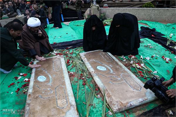 مراسم تشییع دو شهید گمنام در دانشگاه مالک اشتر 36