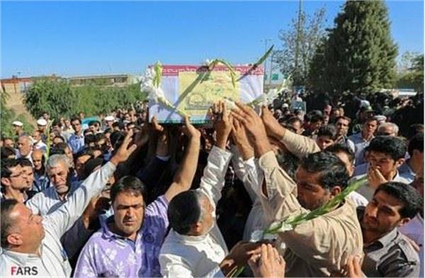 تشییع دو شهید گمنام در دانسفهان بوئین زهرا