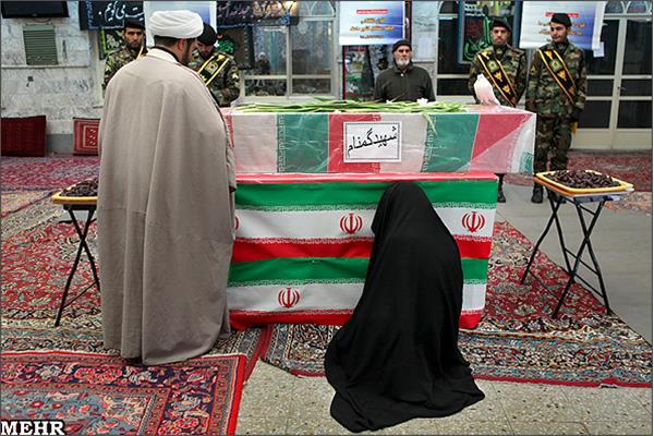 تشییع پیکر شهید گمنام در یگان‌ ویژه پاسداران ناجا