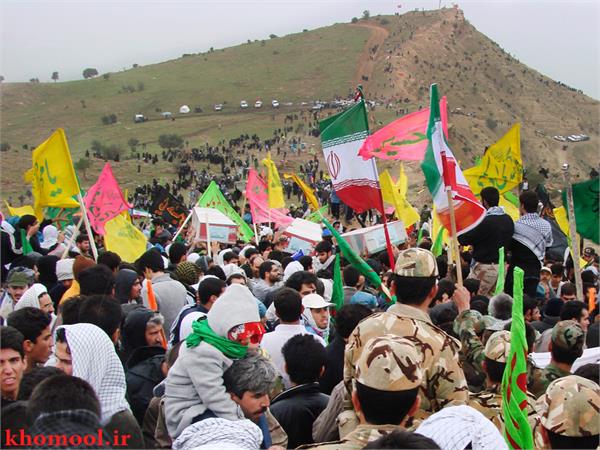 تشییع و خاکسپاری شهدای گمنام در ارتفاعات بازی دراز