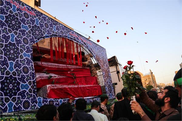 مراسم تشییع پیکر ۱۱۹ شهید تازه تفحص شده دفاع مقدس 6