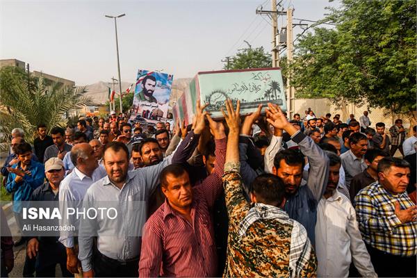 تشییع پیکر مطهر شهیدان قائدی و اسدپور در لامرد - شیراز 1