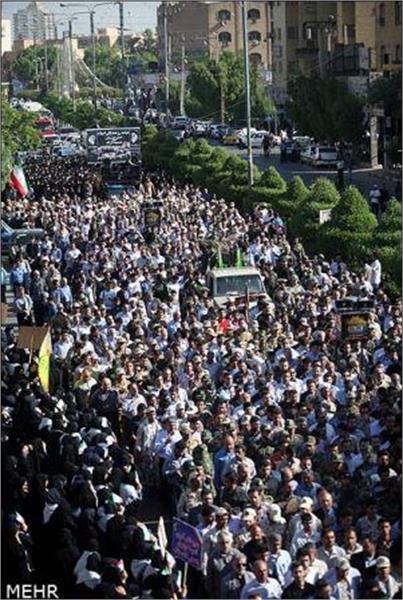 تشییع  و خاکسپاری شهدای گمنام در اهواز