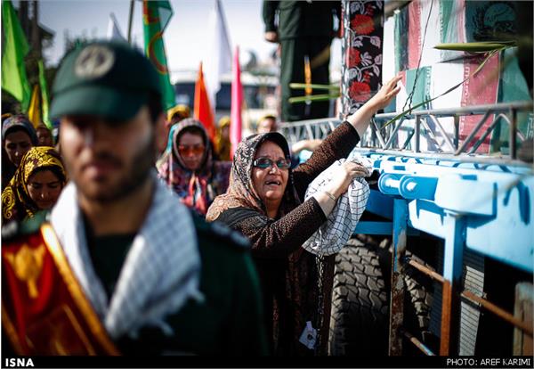 تشییع پیکر سیزده شهید غواص در ترکمن صحرا(گلستان) 12