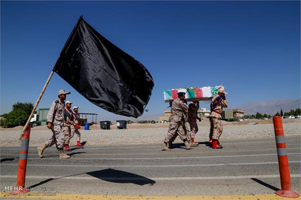 تشییع پیکر شهید گمنام در ستاد یگان صابرین سپاه 14